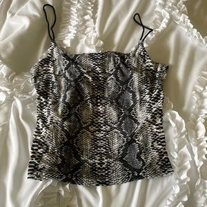 Snake skin pattern top